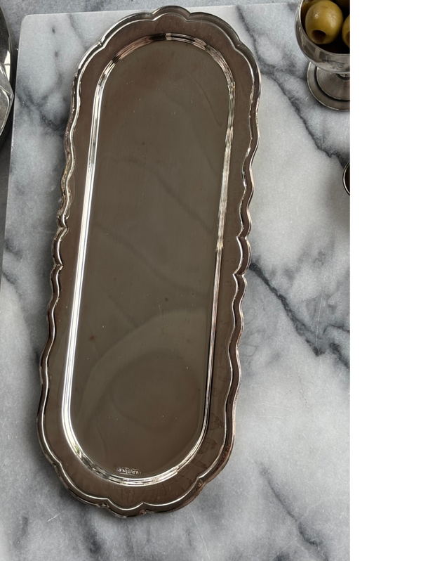 Verzilverd dienblaadje - Silver-plated serving tray