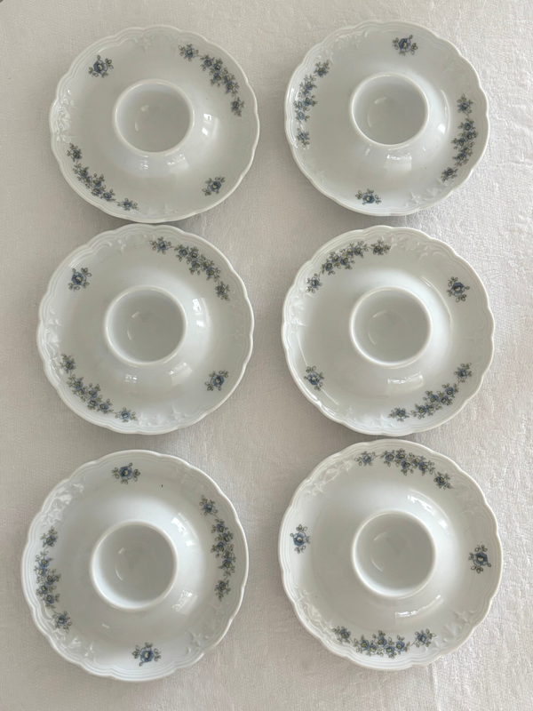6 Porseleinen eierdoppen 'Julia' Seltmann Weiden - 6 Porcelain egg cups 'Julia' Seltmann Weiden