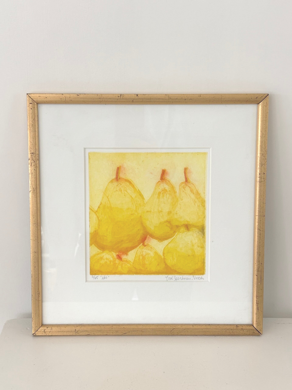 Ets met peertjes - Etching with pears