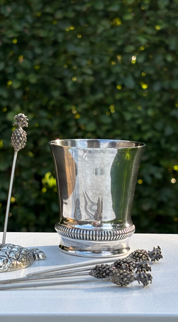 Verzilverde antieke beker - Silver-plated antique cup