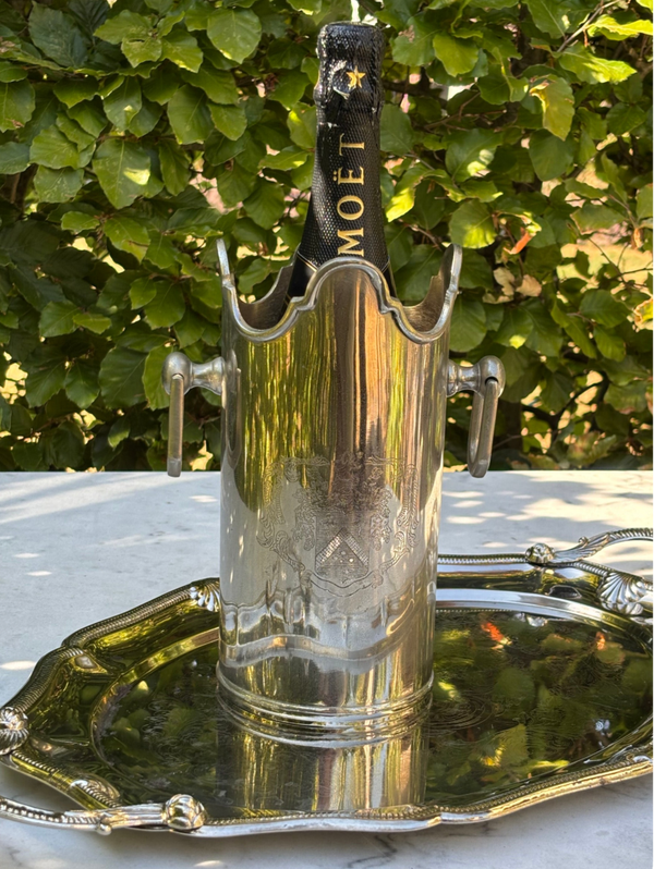 Champagnekoeler 'Familiewapen' - Champagne cooler 'Family crest'