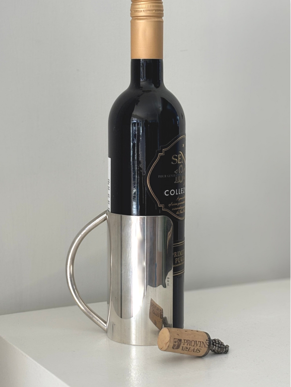 Verzilverde wijnfleshouder - Silver-plated wine bottle holder