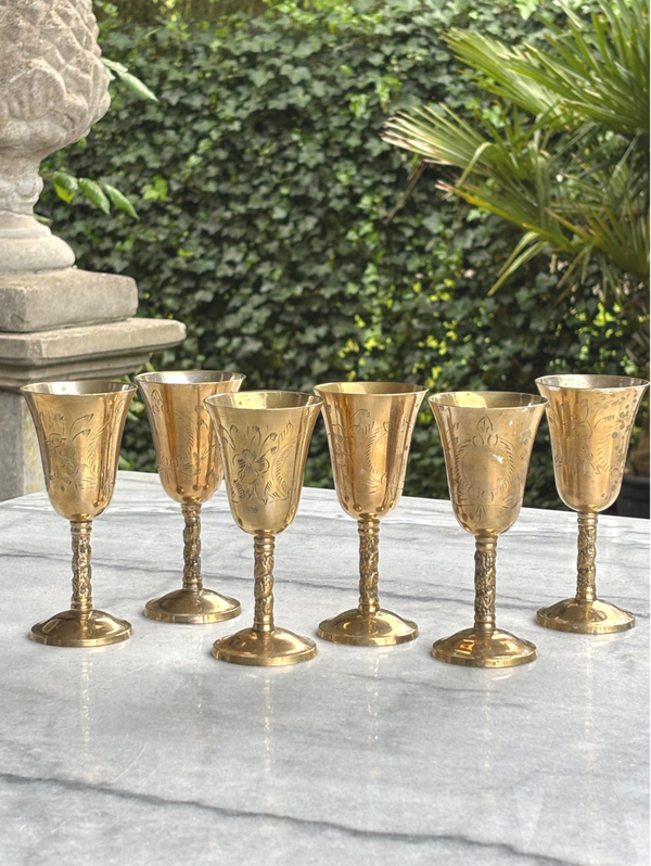 Set van 6 messing coupes - Set of 6 brass coupes