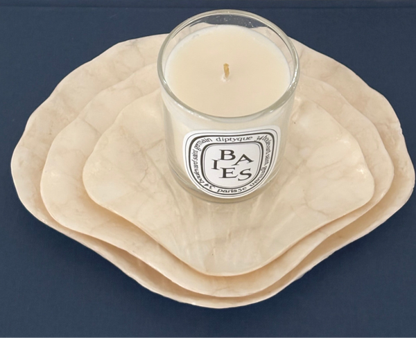 Elegant schaaltje Capiz schelpen (L) - Elegant dish Capiz shells (L)