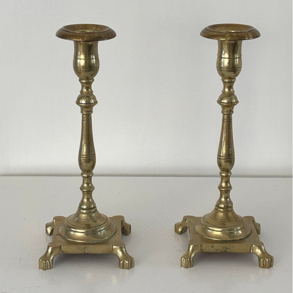 Set messing kandelaren - Set of brass candlesticks