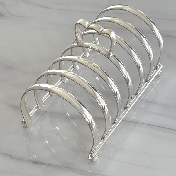 Verzilverd toastrek - Silver-plated toast rack