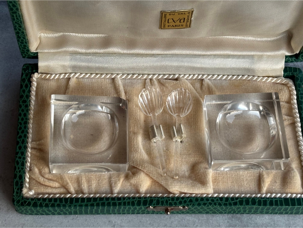 Kristallen zoutsschaaltjes Du Val D’Andelle Paris - Crystal salt dishes Du Val D’Andelle Paris