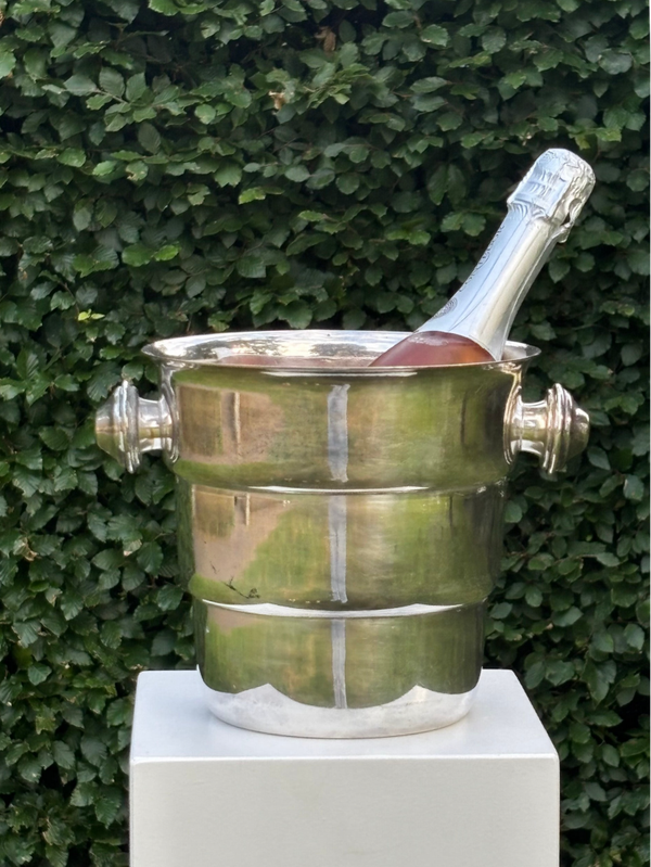 Verzilverde klassieke Champagnekoeler - Classic silver-plated Champagne cooler