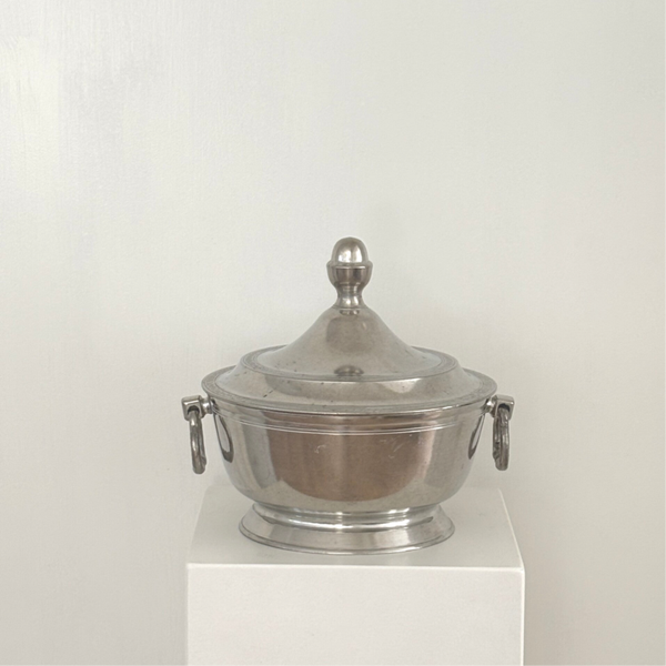Metalen schaal met deksel - Metal dish with lid