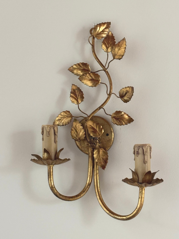 Florentijnse vergulde wandlamp - Florentine gilt wall sconce