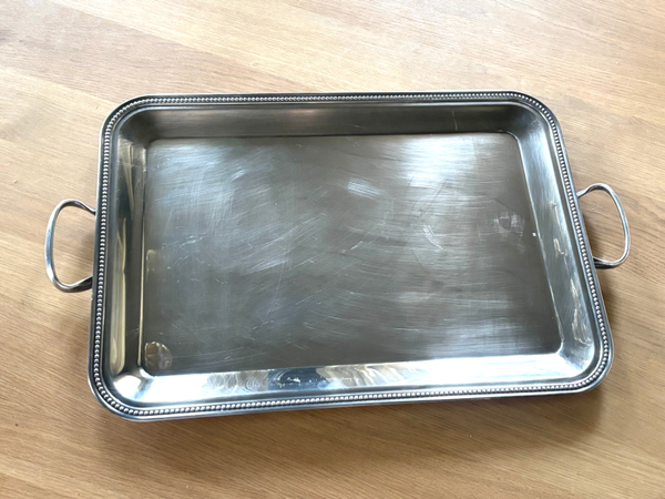 Verzilverd dienblad - Silver-plated serving tray