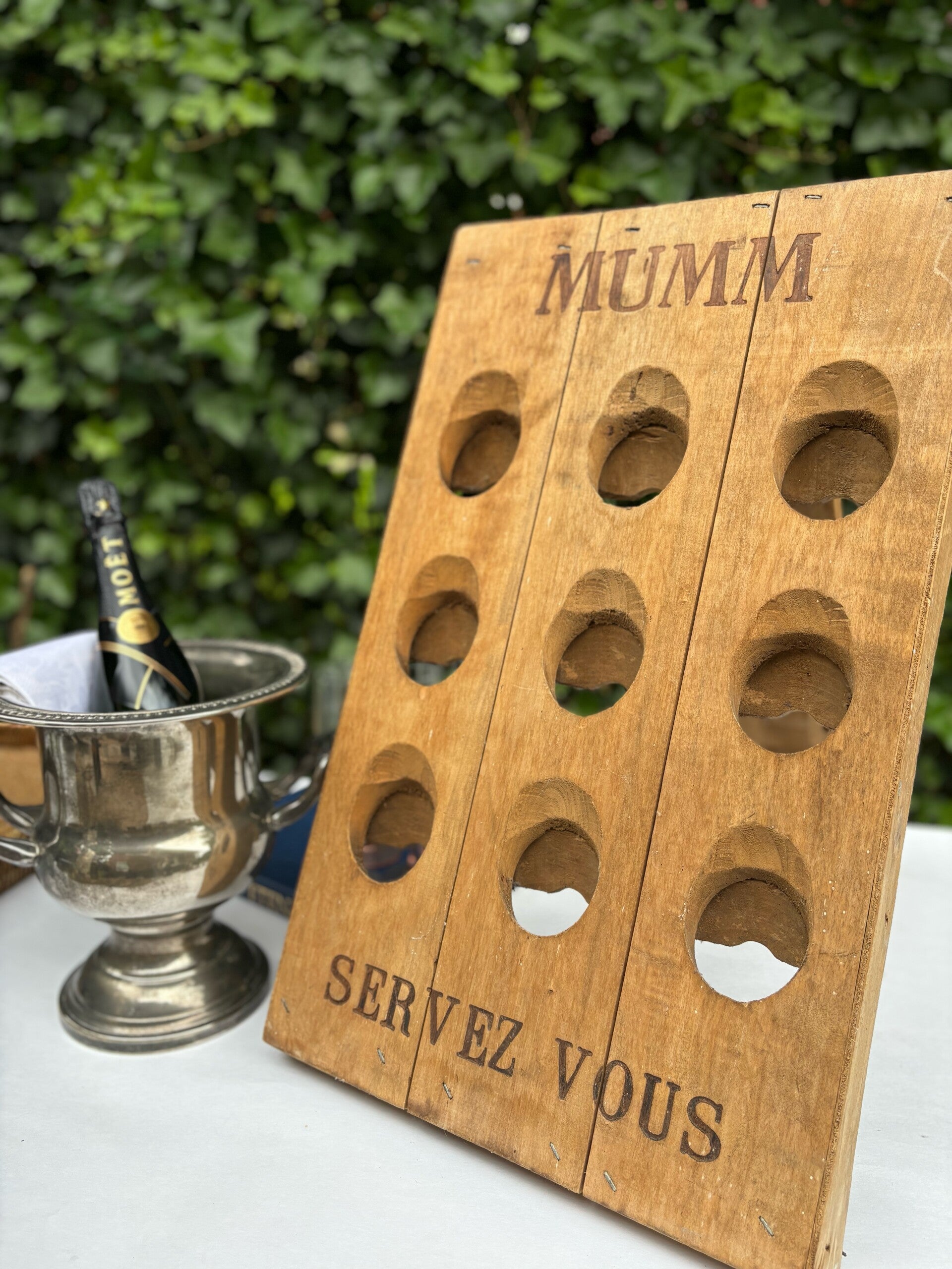 MUMM Wijnrek / Champagneflessenhouder XXL- Wine rack / Champagne bottle holder XXL