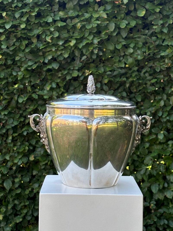 Prachtige grote verzilverde ijsemmer - Beautiful large silver-plated ice bucket