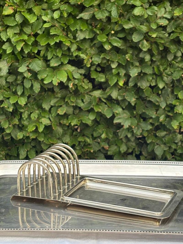 Verzilverd toastrek - Silver-plated toast rack