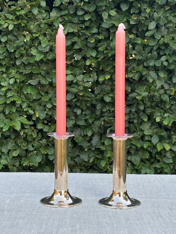 Elegante set verzilverde kandelaren - Elegant set of silver-plated candlesticks