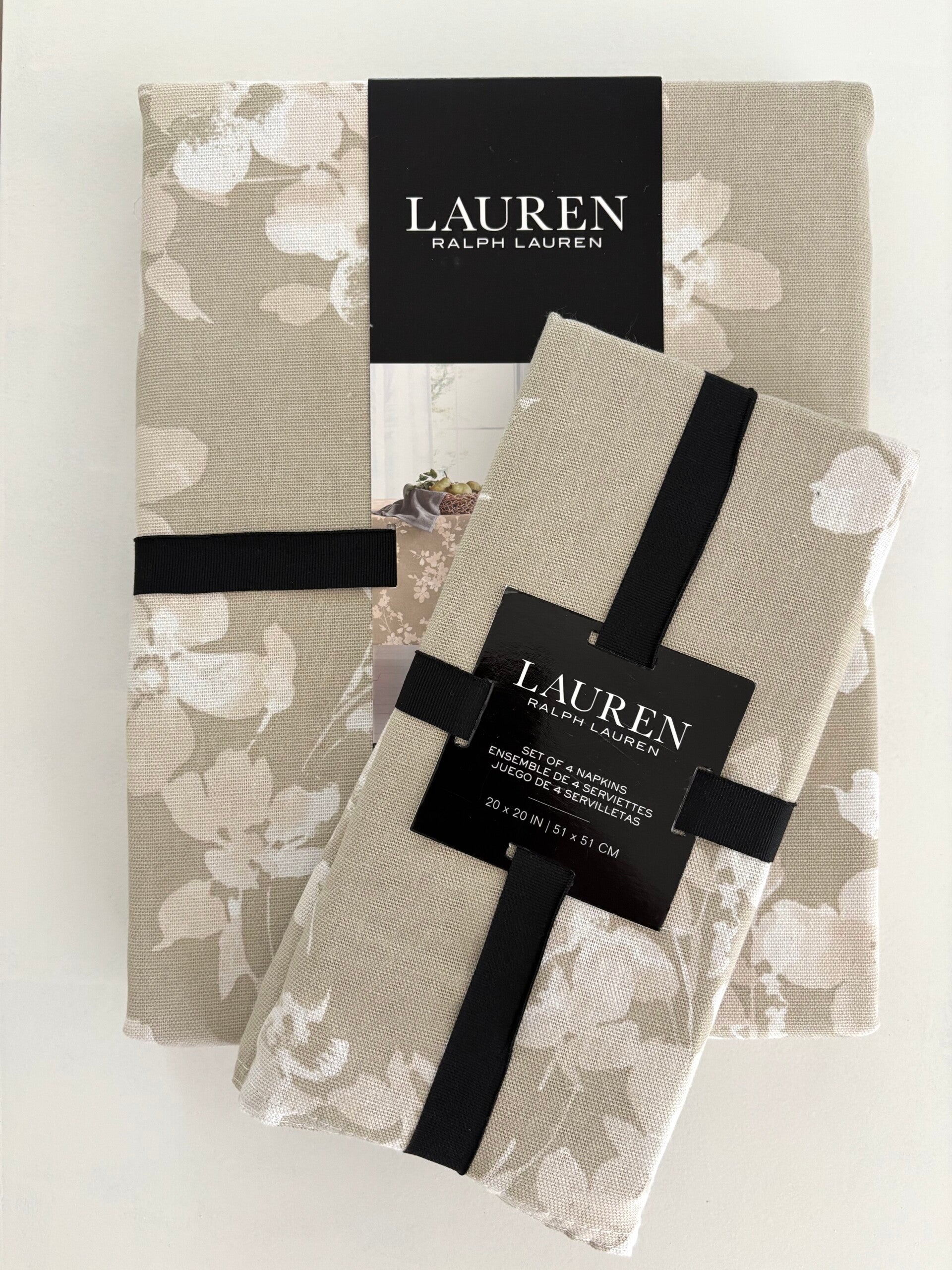 Tafelkleed & 4 servetten Ralph Lauren - Tablecloth & 4 Napkins Ralph Lauren