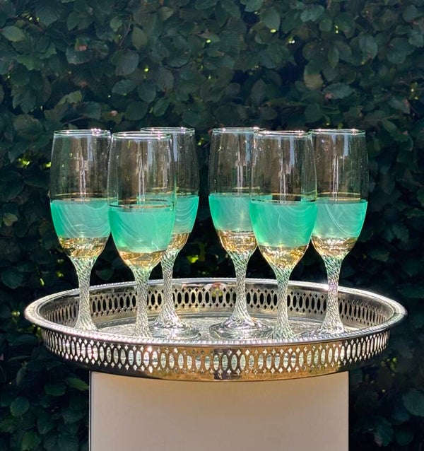 6 Champagneflûtes - 6 Champagne flutes