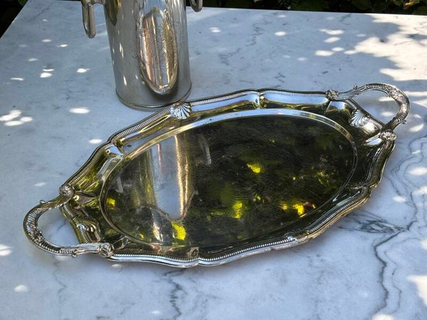 Frans verzilverd dienblad - French silver-plated serving tray