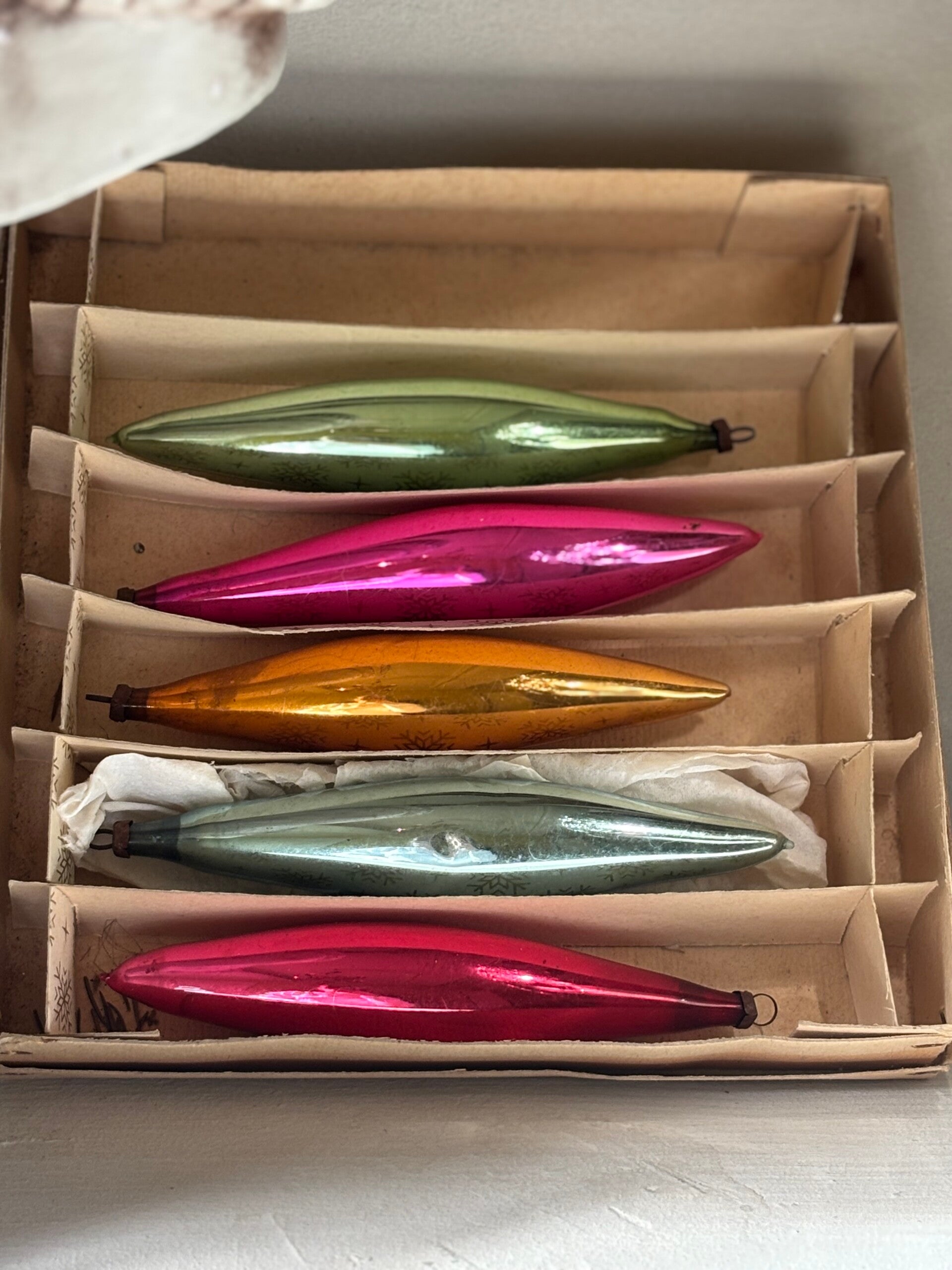 5 Oude kerstornamenten - 5 Antique Christmas ornaments