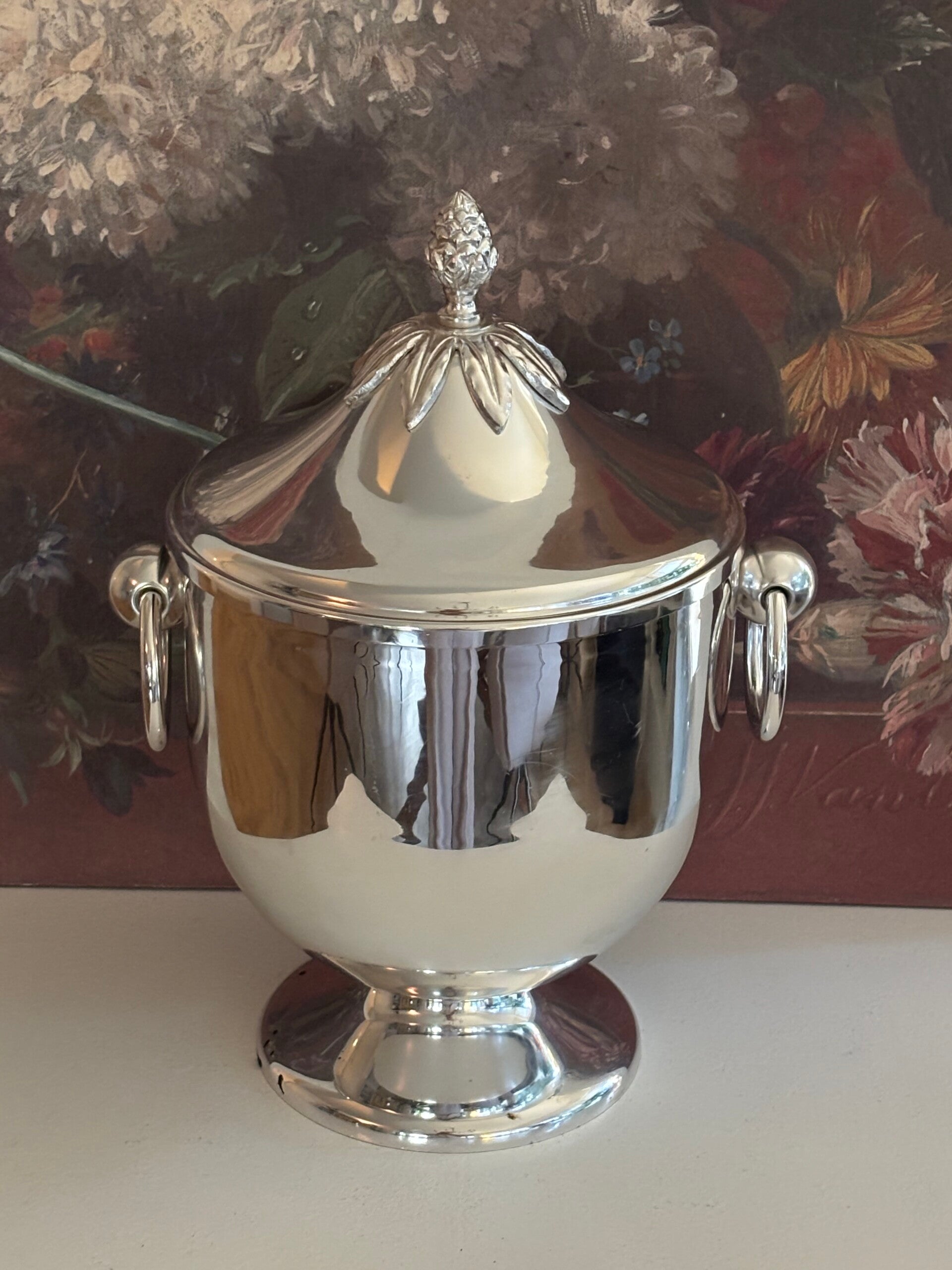 Champagnekoeler/vaas met deksel - Champagne cooler/vase with lid