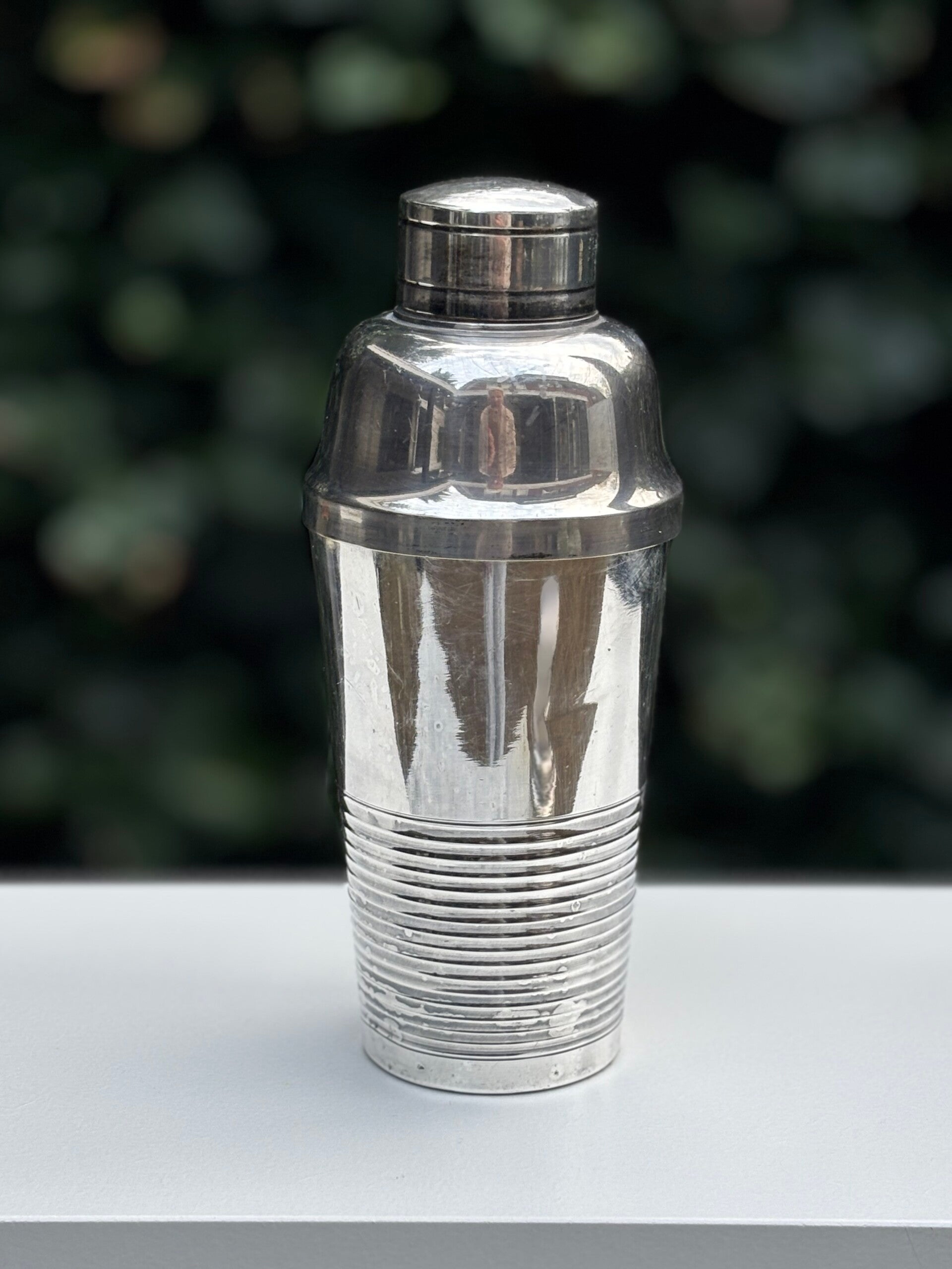 Antieke verzilverde cocktailshaker - Antique silver-plated cocktail shaker