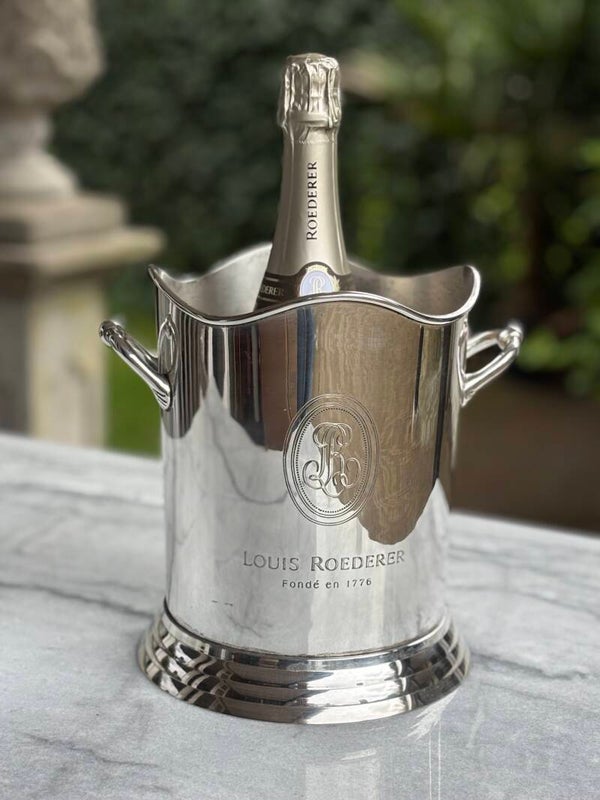 Verzilverde vintage Champagnekoeler Louis Roederer, sinds 1776 - Silver-Plated vintage Champagne Cooler Louis Roederer, Est. 1776