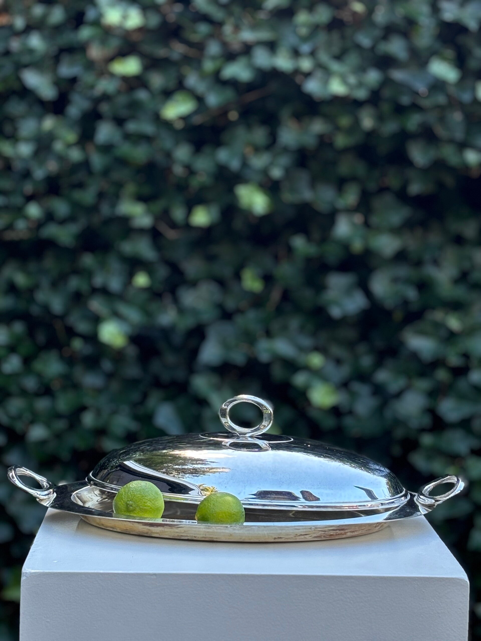 Verzilverde dekselschaal - Silver-plated covered dish