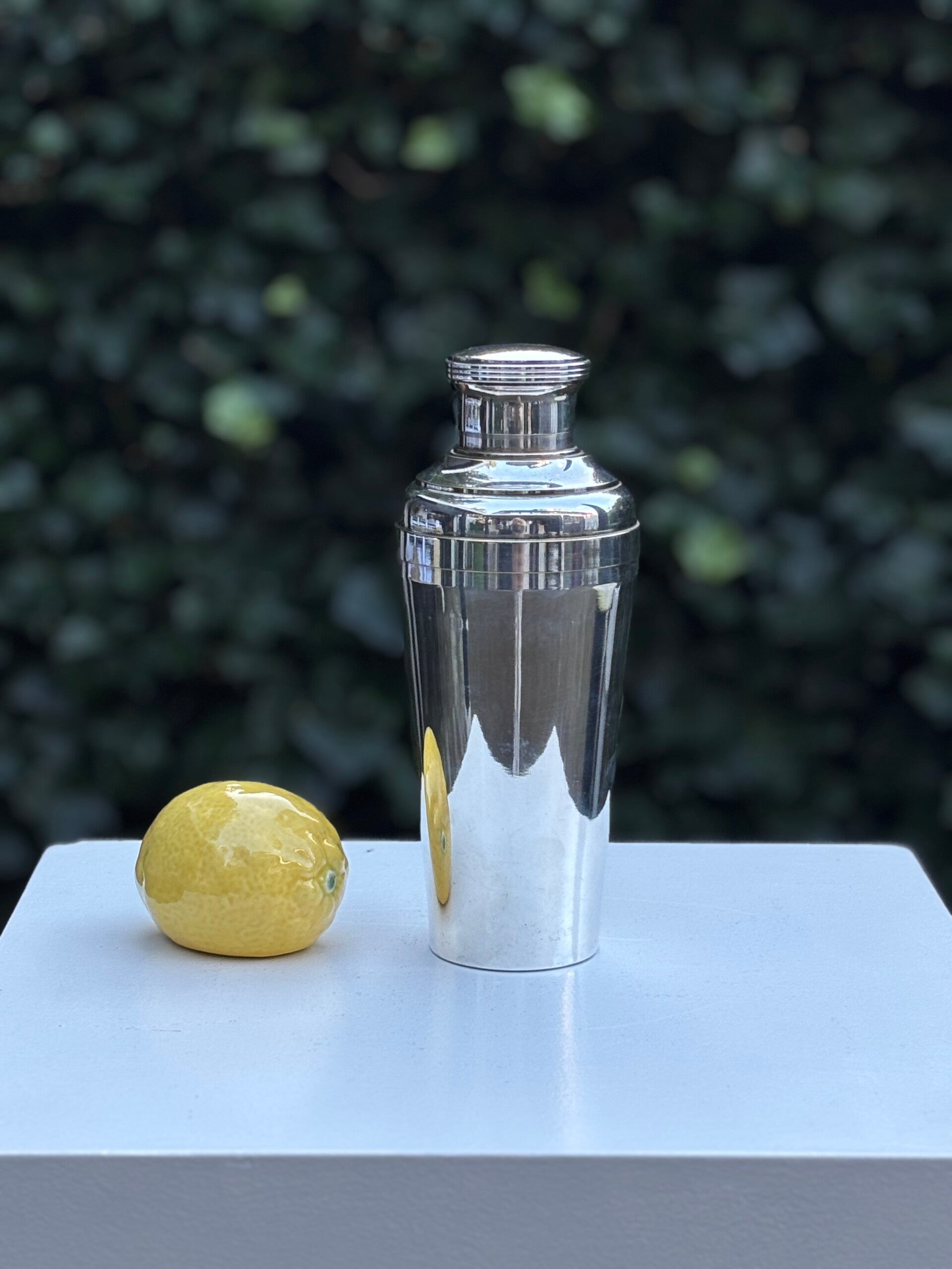 Antieke verzilverde cocktailshaker - Antique silver-plated cocktail shaker