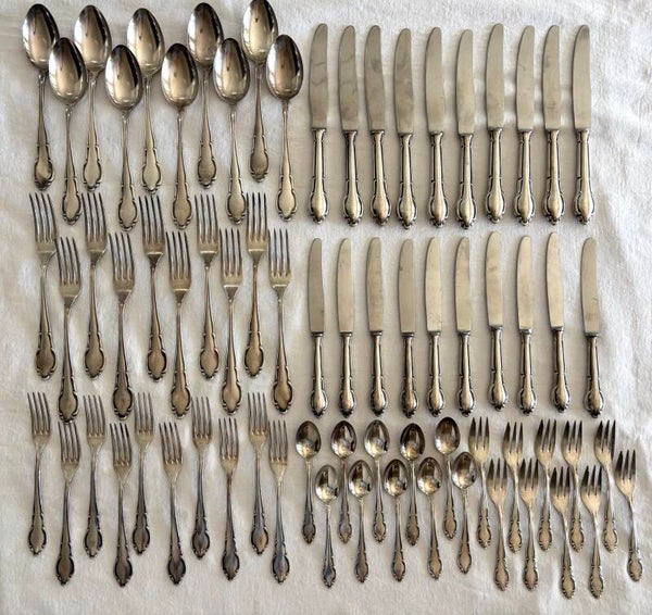 70-Delige (10-persoons) verzilverde bestekset Jäger Solingen - 70-Piece (10 person) silver-plated cutlery set by Jäger Solingen