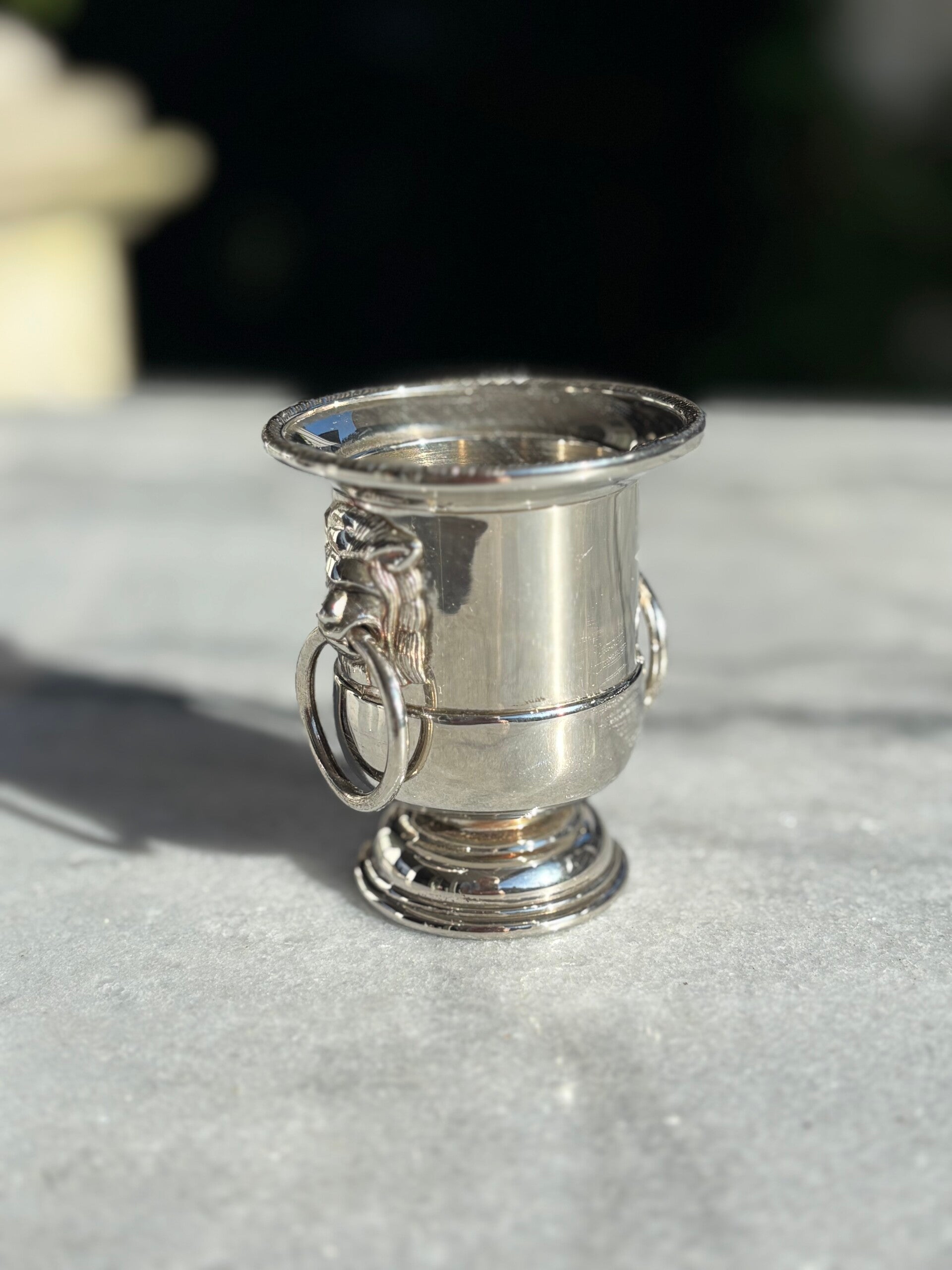 Verzilverde mini champagnekoeler - Mini silver-plated champagne cooler