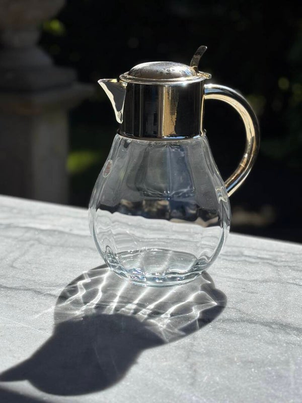 Kristallen & verzilverde kan Saint Hilaire France - Cristal & silver-plated jug Saint Hilaire France