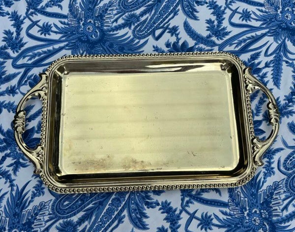 Elegant goudkleurig dienblad - Elegant gold-coloured serving tray