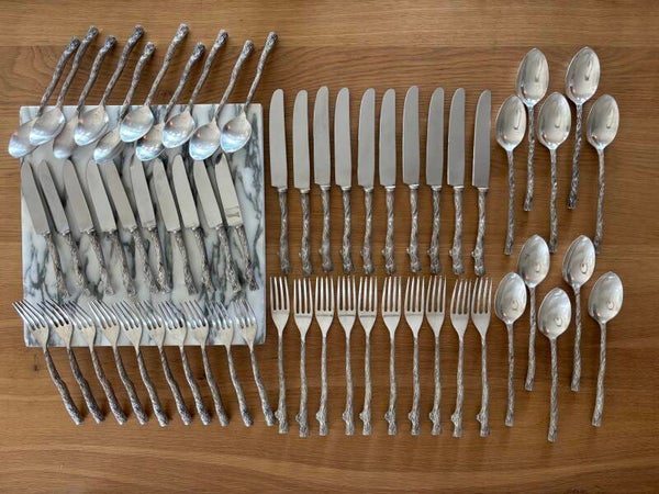 60-Delige verzilverde bestekset voor 10 personen - 60-Piece silver-plated cutlery set for 10 persons