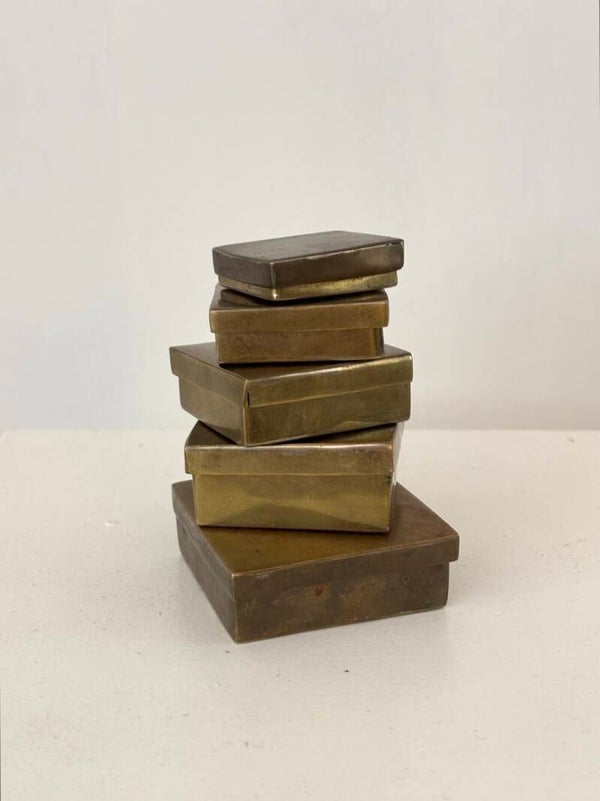 Set messing mini doosjes - Set of brass mini boxes