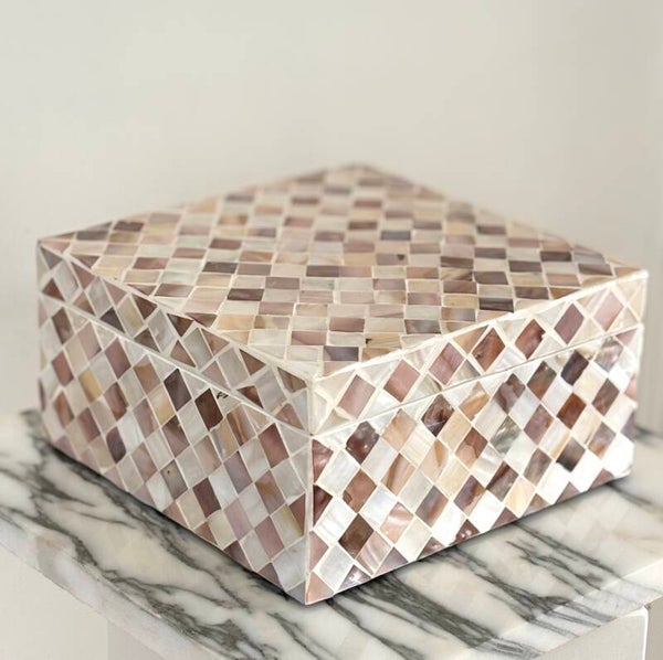 Houten doos ‘Mozaik’ (L) - Wooden box ‘Mozaik’ (L)