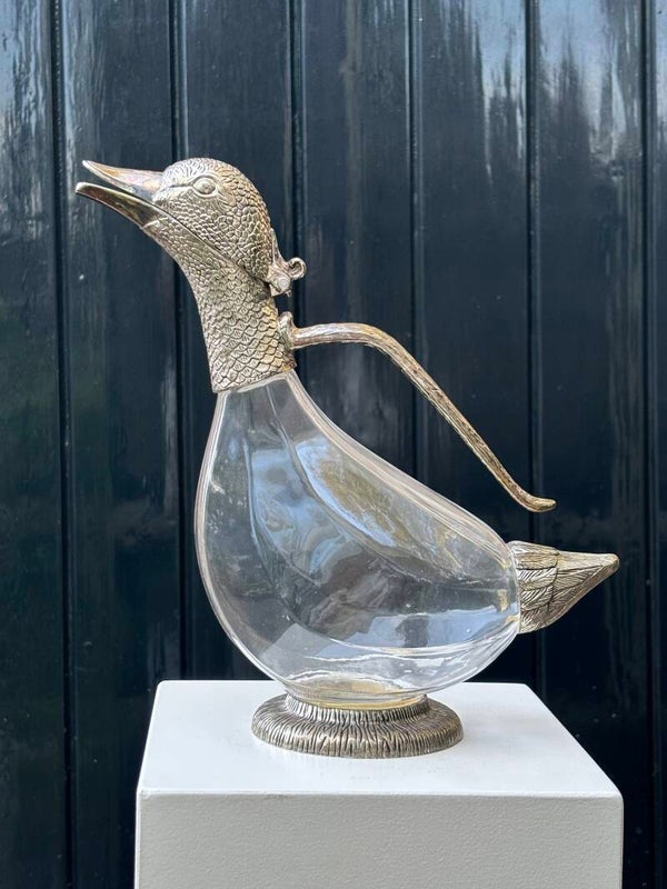 Franse karaf 'eend'- French decanter 'duck'