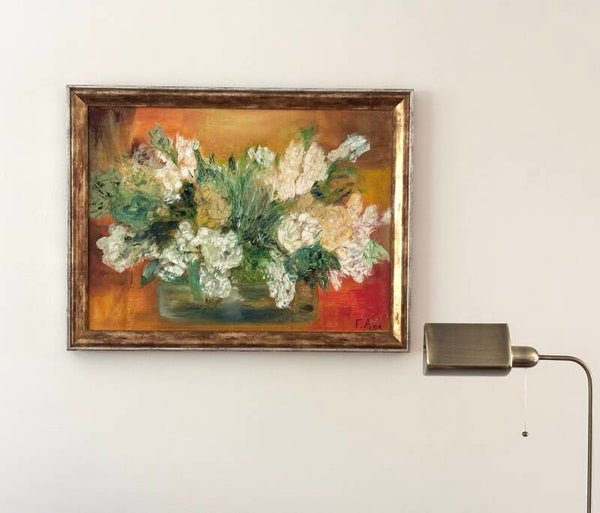 Groot schilderij met een sfeervol stilleven - Large painting featuring a beautiful still life