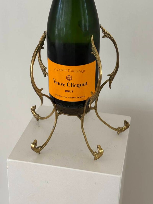 Elegante vergulde fleshouder - Elegant gilded bottle holder
