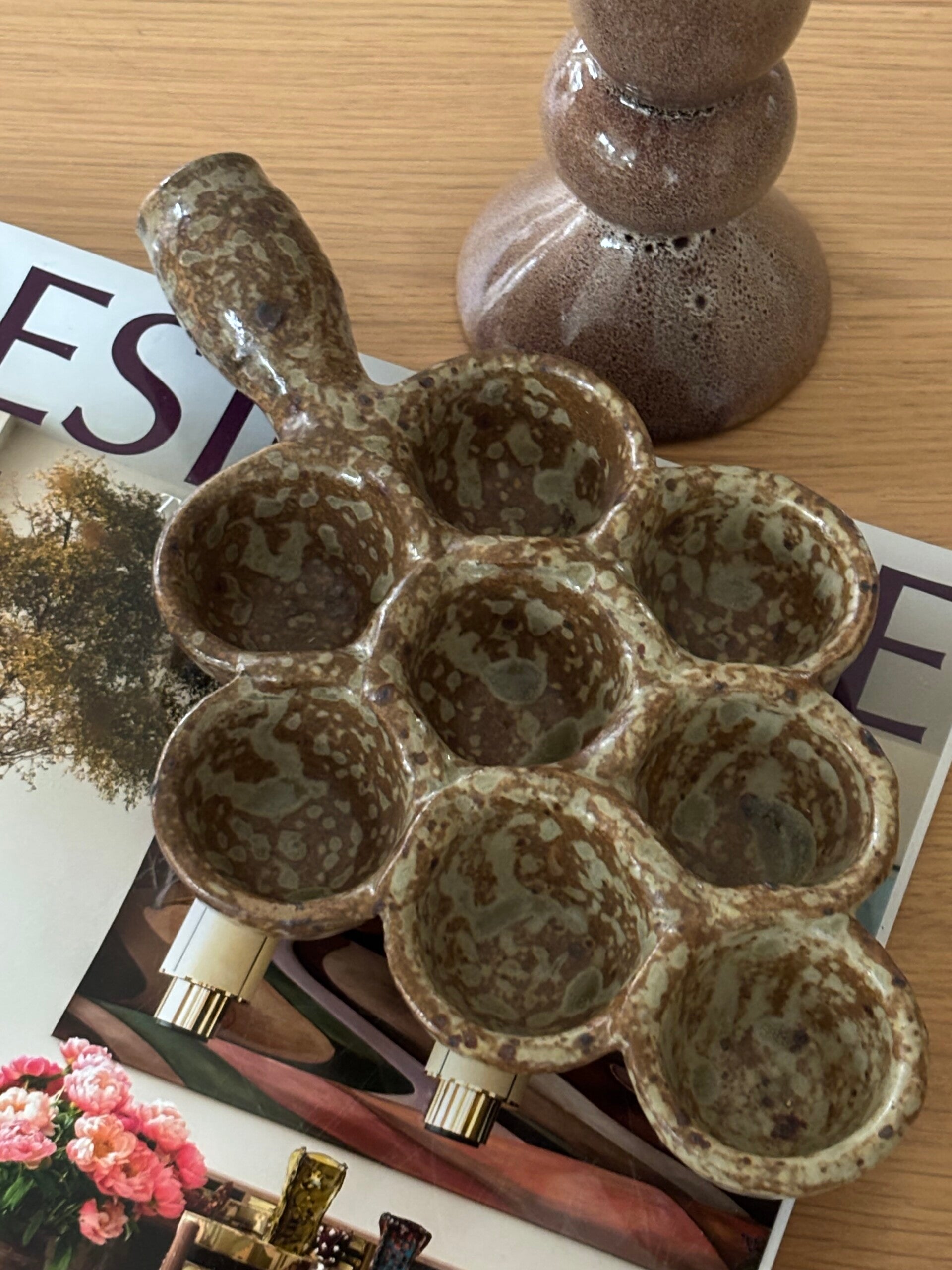 Keramieken schaal druiventros 70s - 70s Ceramic dish shaped like a grape cluster