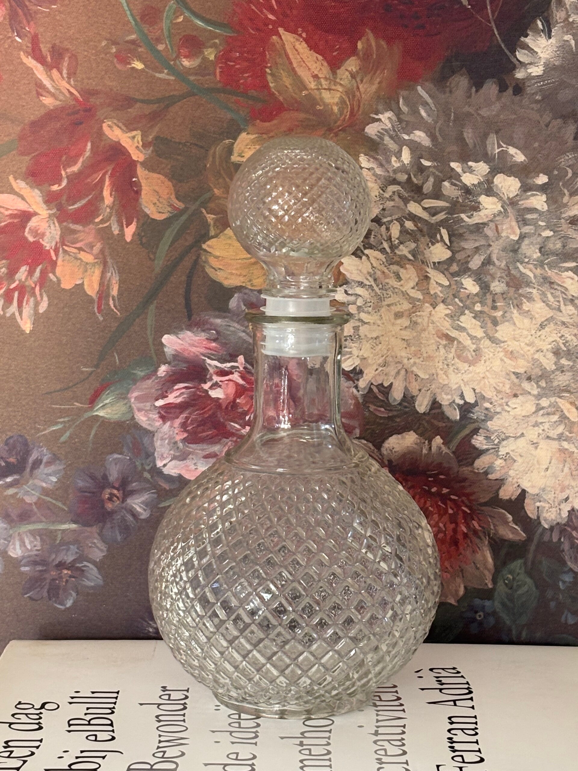 Glazen karaf met dop - Glass carafe with stopper