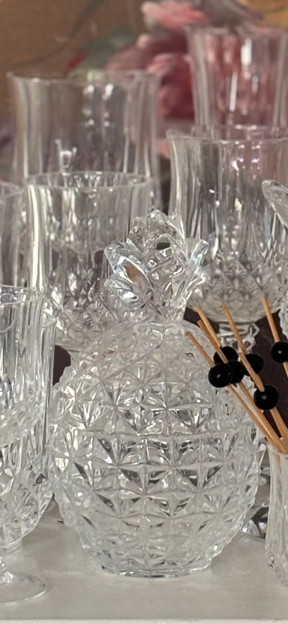 Kristallen potje 'ananas' van Cristal d’Arques - Crystal bowl 'pineapple' Cristal d’Arques