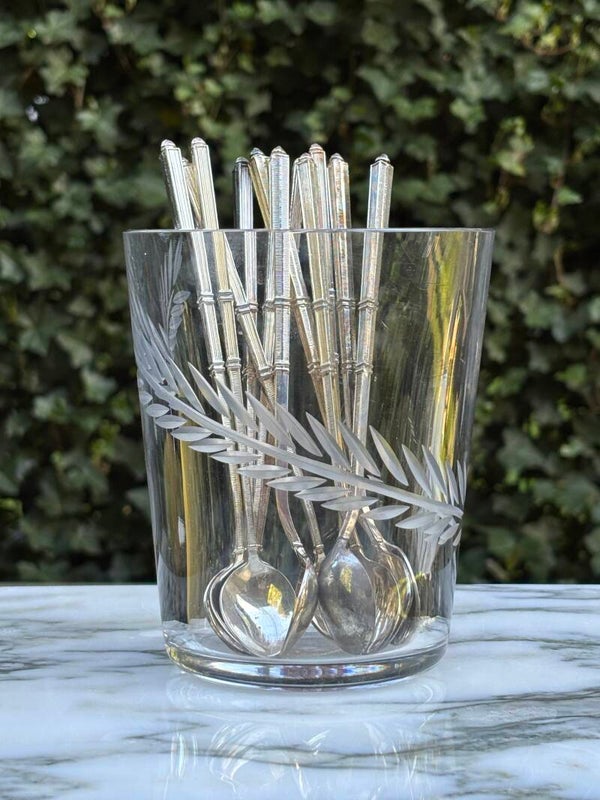 6 Verzilverde lange lepels - 6 Silver-plated long spoons