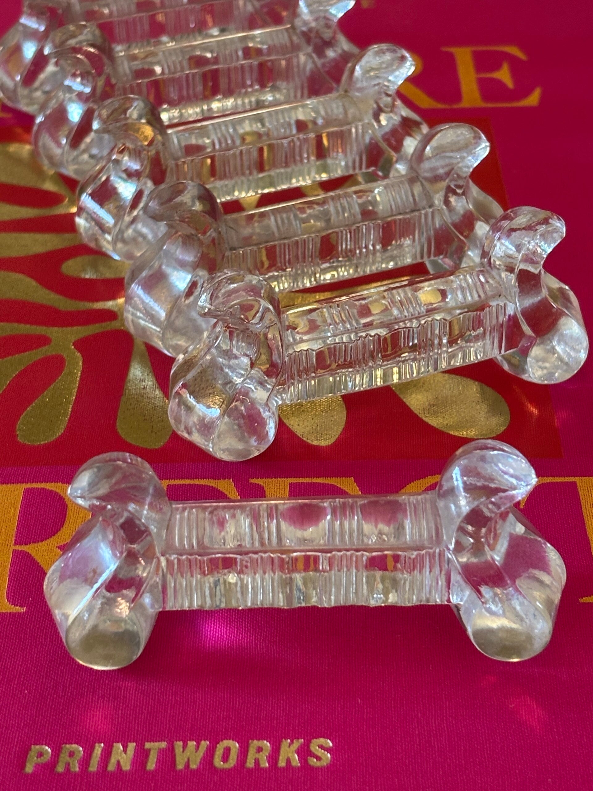 Set van 6 antieke messenleggers - Set of 6 antique knife rests