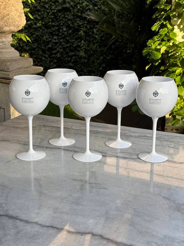 5 wijnbekers ‘Maitres Vignerons de la Presqu’île de Saint-Tropez’  - 5 wine goblets ‘Maitres Vignerons de la Presqu’île de Saint-Tropez’