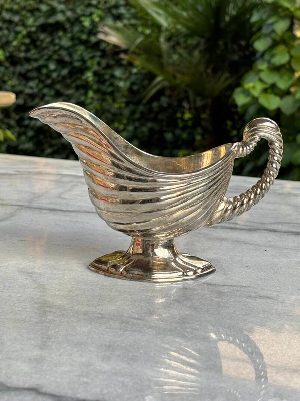 Verzilverde sauskom - Silver-plated gravy boat