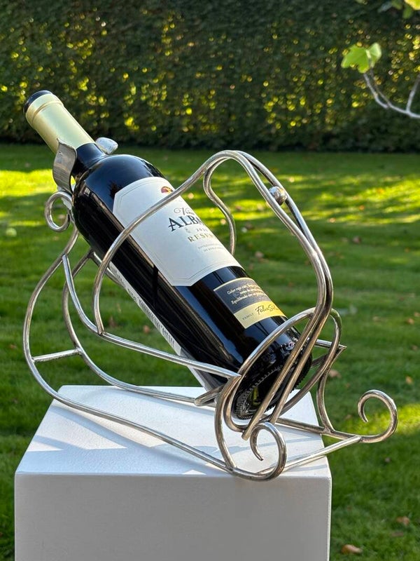 Verzilverde fleshouder - Silver-plated bottle holder