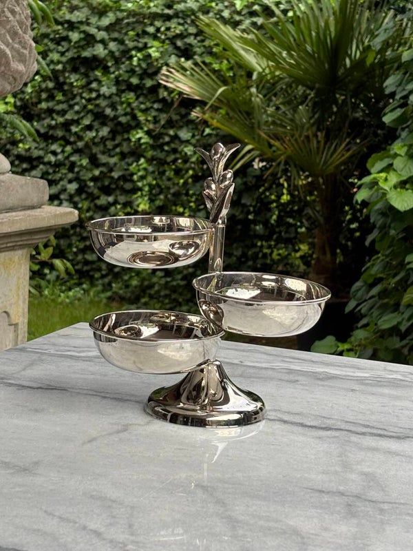 Verzilverde etagère - Silver-plated tiered stand