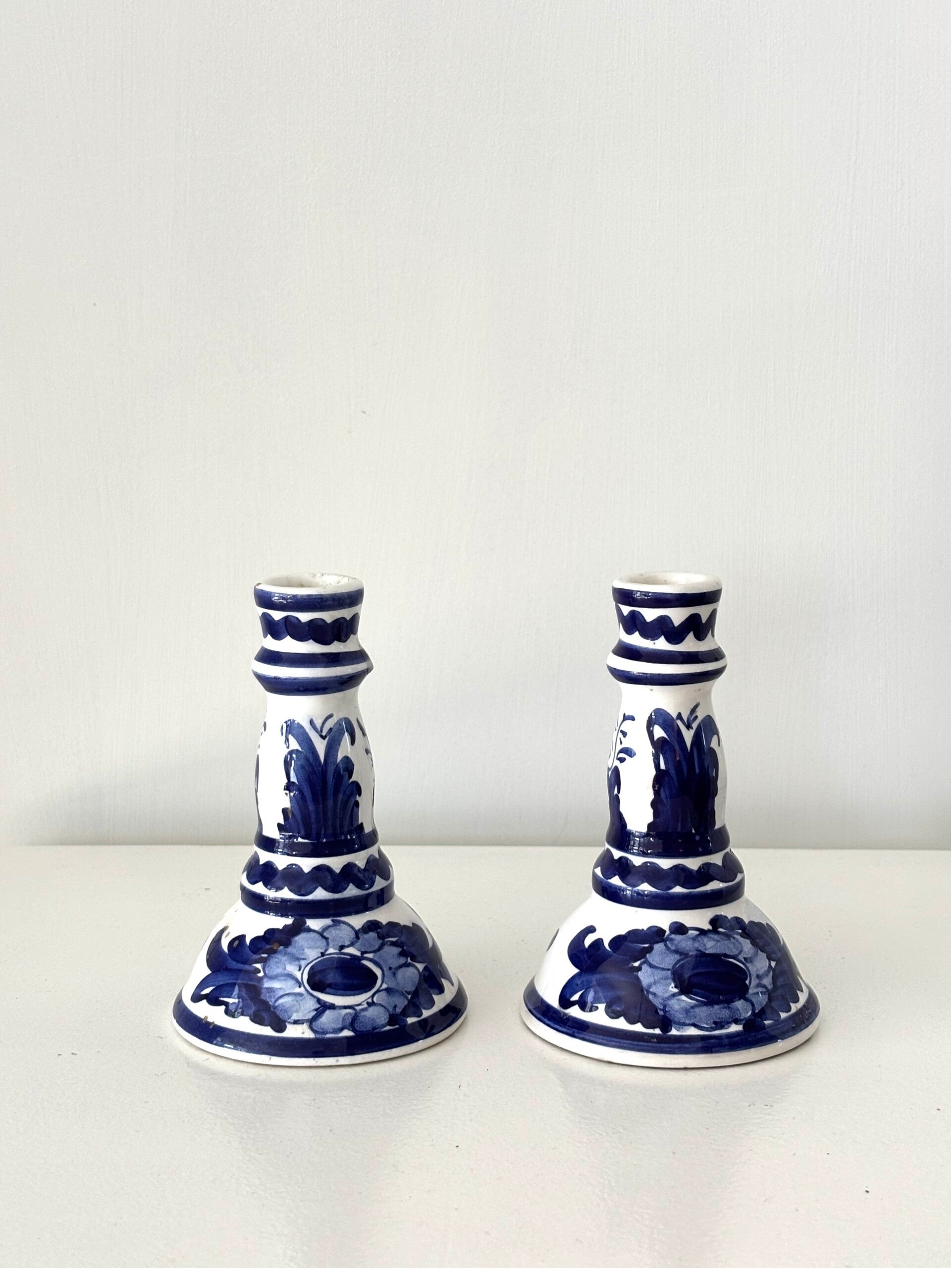 2 Handgemaakte kandelaren - 2 Handmade candle holders