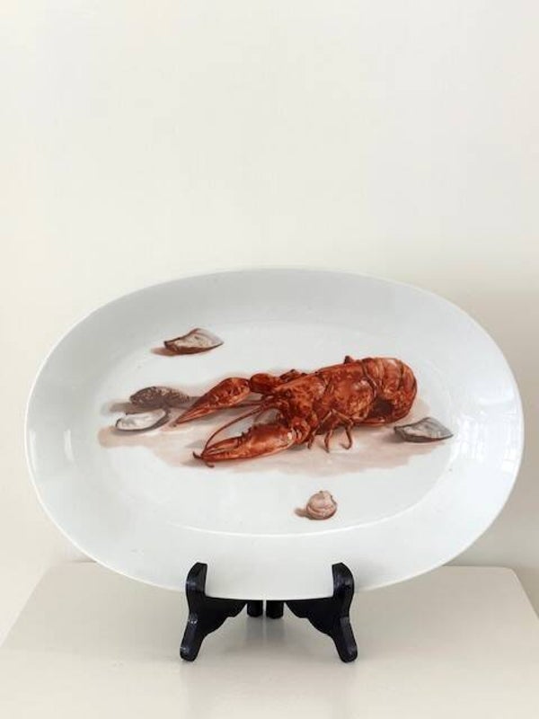 Groot serveerbord van Mitterteich Bavaria 'kreeft' - Large serving platter by Mitterteich Bavaria 'lobster'