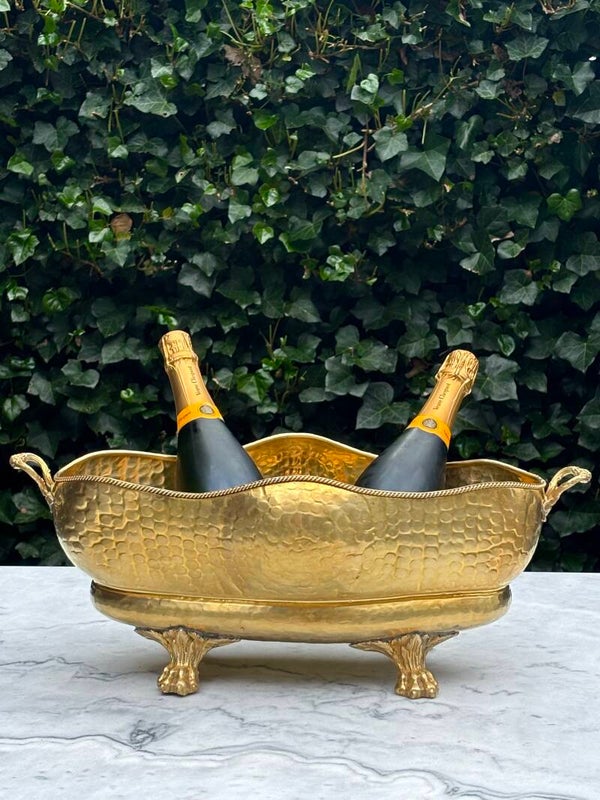 Koperen Champagnekoeler/Jardinière in XL-formaat - XL copper Champagne cooler/Jardinière